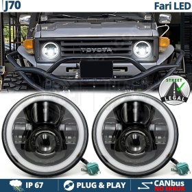 FAROS LED Angel Eyes para LAND CRUISER J70, Luz Blanca 6500K | APROBADO
