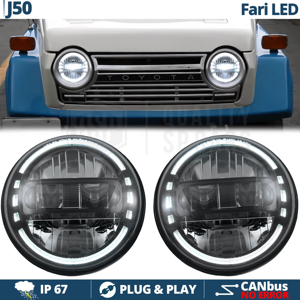 2 Faros Delanteros LED 7" para LAND CRUISER J50 | Faros Led King Kong 6500K Luz Blanca Potente
