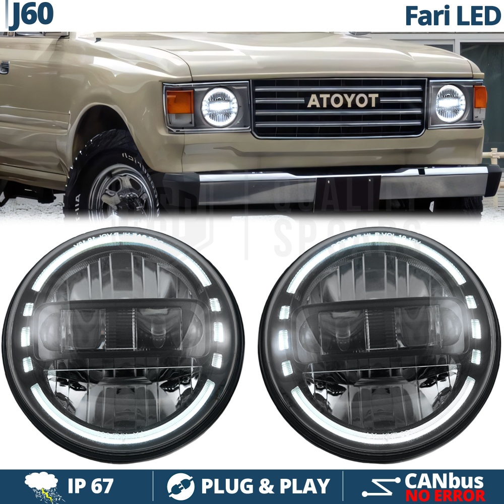 2 Faros Delanteros LED 7" para LAND CRUISER J60 | Faros Led King Kong 6500K Luz Blanca Potente