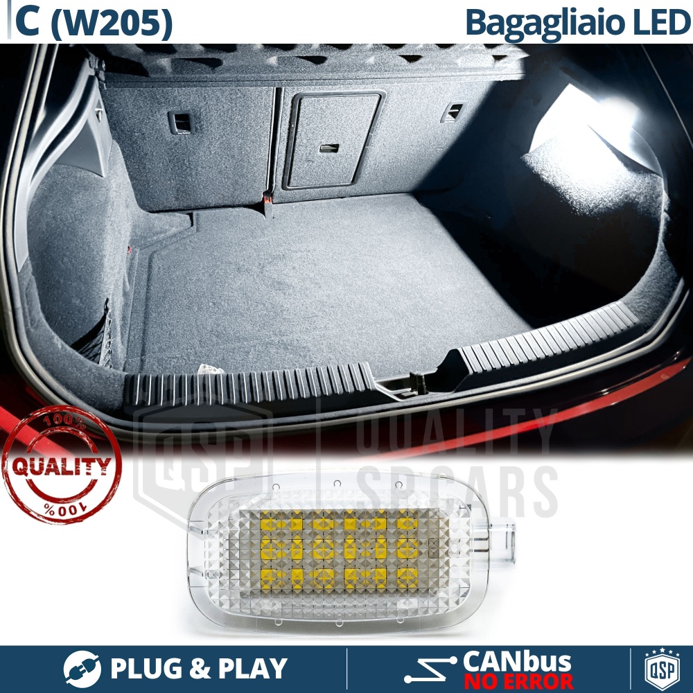 Luces de Maletero LED para MERCEDES CLASE C W205 | Luces Interiores Coche BLANCAS | CANbus Luces de Maletero LED para MERCEDES CLASE C W205 | Luces Interiores Coche BLANCAS | CANbus
