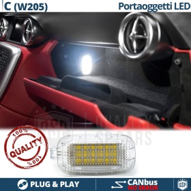 Luci LED Vano Portaoggetti Per MERCEDES CLASSE C W205 | Plafoniere LED Luci Interni Bianche POTENTI CANbus