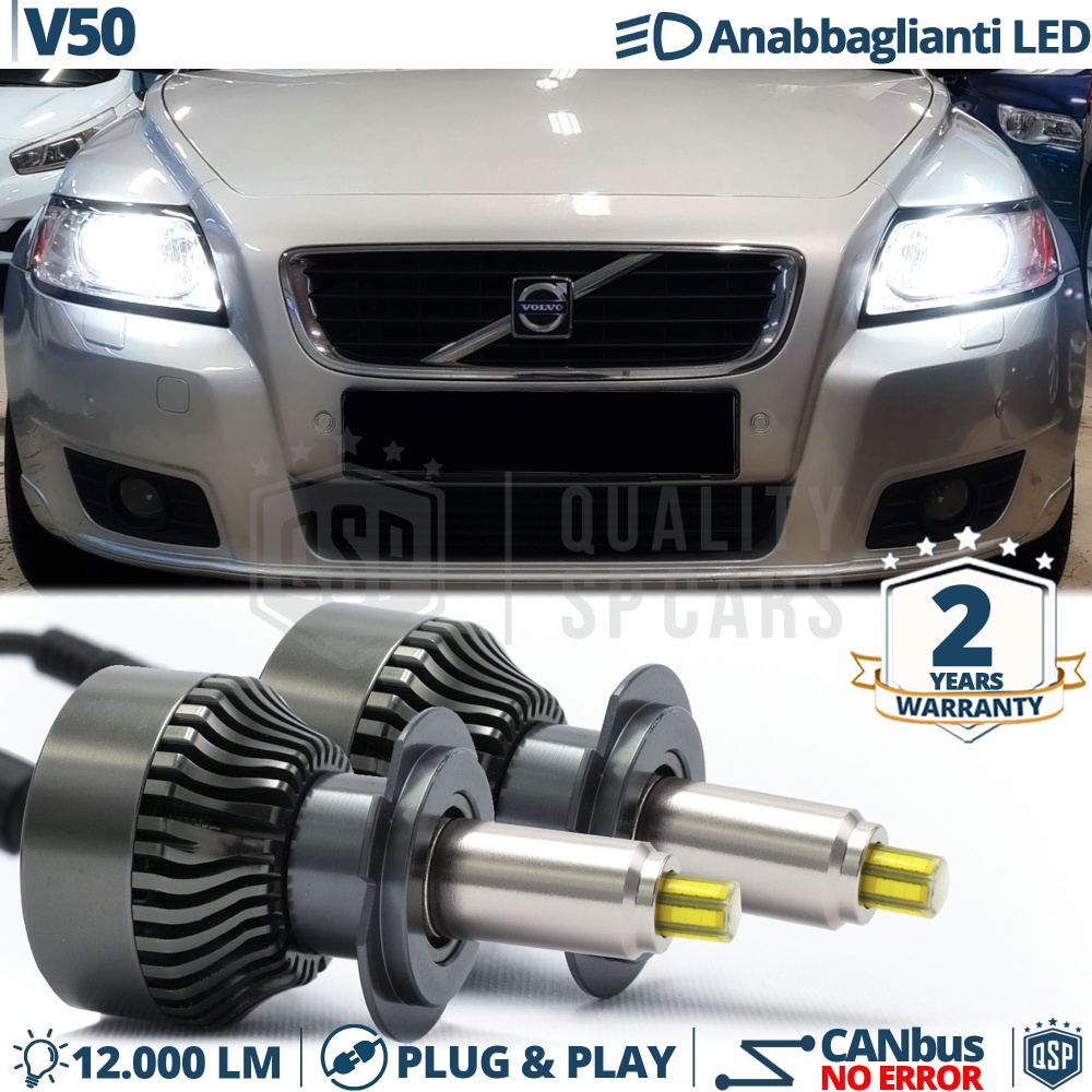 Kit LED H7 para Volvo V50 Luces de Cruce | Bombillas Led Canbus 6500K 12000LM