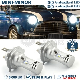 Kit Led H4 para MINI-MINOR CLASSIC Luces de Cruce + Carretera 6500K 8000LM | Plug & Play CANbus
