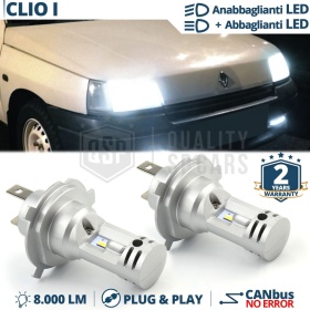 Kit Led H4 para RENAULT CLIO 1 Luces de Cruce + Carretera 6500K 8000LM | Plug & Play CANbus