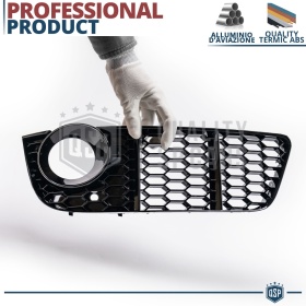 Rejilla Luz de Niebla para AUDI A5 8T (07-11) | Parilla Nido de Abeja, Negro Brillante Tuning