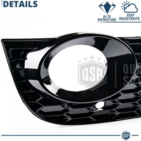 Rejilla Luz de Niebla para AUDI A5 8T (07-11) | Parilla Nido de Abeja, Negro Brillante Tuning