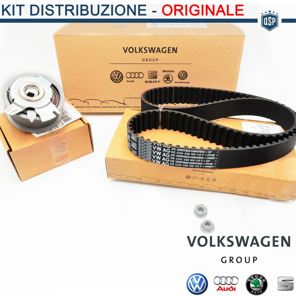 KIT Correa de Distribución ORIGINAL Volkswagen Audi Skoda Seat, Remplazo Original 06A198119D
