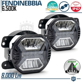 Faros Antiniebla LED 4" Universales APROBADOS, con Luces Diurnas LED DRL | Luz Blanca 6500K
