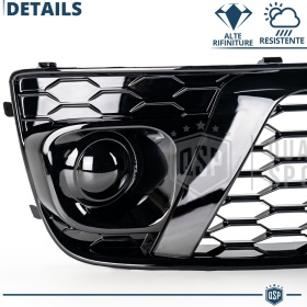 Rejilla Luz de Niebla para AUDI Q5 FY (16-20) | Parilla Nido de Abeja, Negro Brillante Tuning