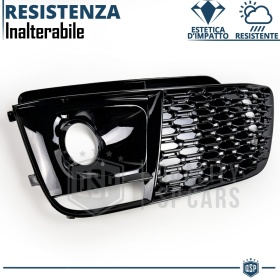Rejilla Luz de Niebla para AUDI Q5 FY S-Line (16-20) | Parilla Nido de Abeja, Negro Brillante Tuning