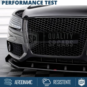 FRONT GRILL + FOG LIGHT GRILLS Bumper for AUDI A5 (8T) S-Line, S5 07-11 | Black Honeycomb Grills Tuning