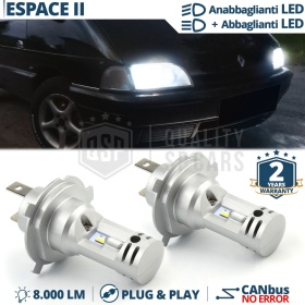 Kit Led H4 para RENAULT ESPACE 2 Luces de Cruce + Carretera 6500K 8000LM | Plug & Play CANbus