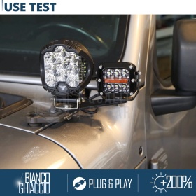 2 Faros LED Adicionales para Vehículos HOMOLOGADOS | 60W, 8000LM, Potente Luz +430MT | Negro