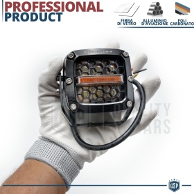 2 Faros LED Adicionales para Vehículos HOMOLOGADOS | 60W, 8000LM, Potente Luz +430MT | Negro