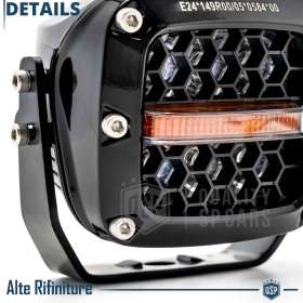 2 Faros LED Adicionales para Vehículos HOMOLOGADOS | 60W, 8000LM, Potente Luz +430MT | Negro