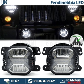 Faros Antiniebla LED para Jeep WRANGLER JK APROBADOS, con Luces Diurnas LED DRL | Luz Blanca