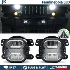 Faros Antiniebla LED para Jeep WRANGLER JK APROBADOS, con Luces Diurnas LED DRL | Luz Blanca