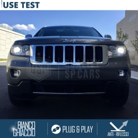 Faros Antiniebla LED para GRAND CHEROKEE WK2 10-13, APROBADOS, con Luces Diurnas LED DRL
