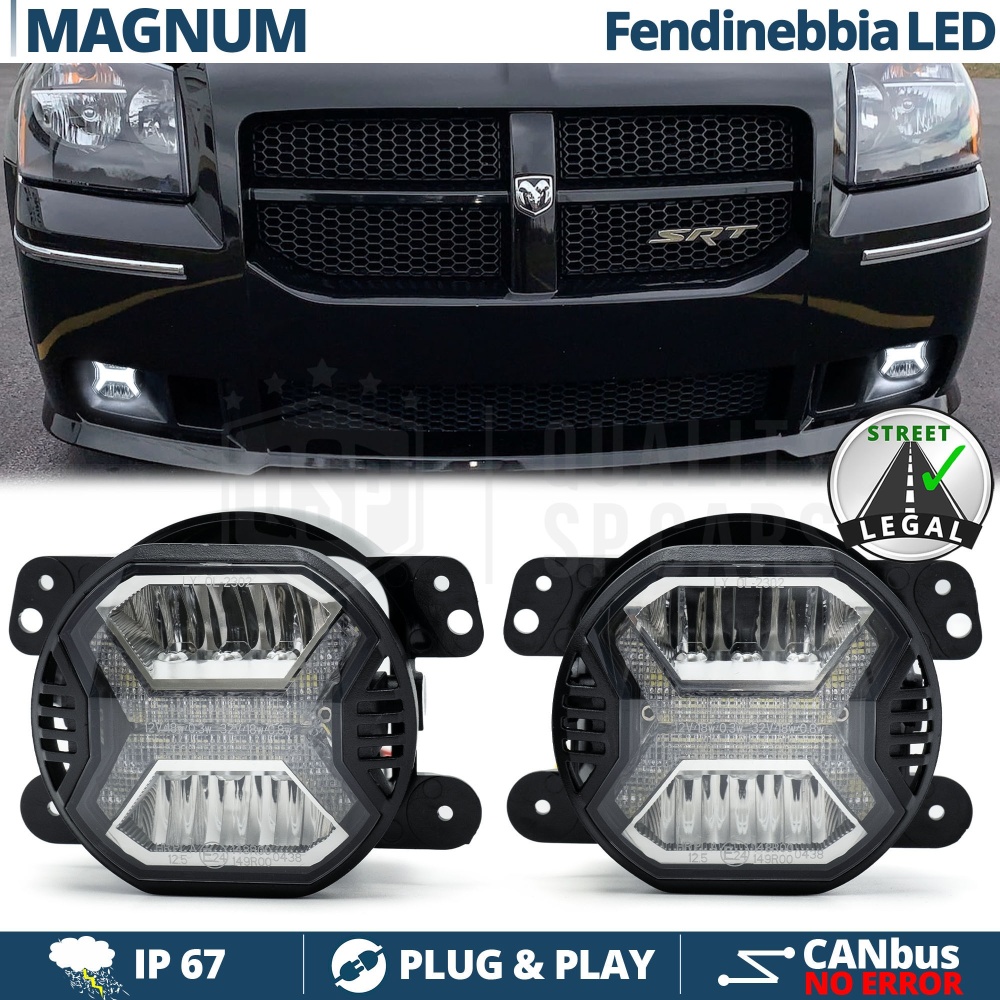 Faros Antiniebla LED para Dodge MAGNUM APROBADOS, con Luces Diurnas LED DRL | Luz Blanca