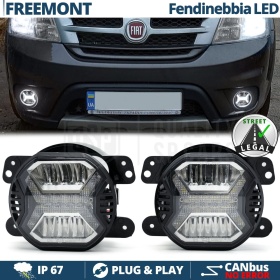 Faros Antiniebla LED para Fiat FREEMONT APROBADOS, con Luces Diurnas LED DRL | Luz Blanca