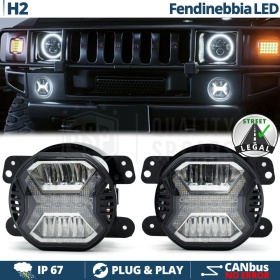 Faros Antiniebla LED para Hummer H2 APROBADOS, con Luces Diurnas LED DRL | Luz Blanca