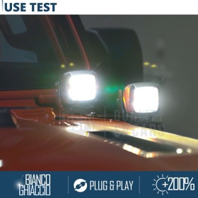 2 Faros LED Adicionales para Vehículos HOMOLOGADOS | 60W, 8000LM, Luz Blanca +430MT | Plata