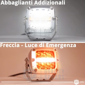 2 Faros LED Adicionales para Vehículos HOMOLOGADOS | 60W, 8000LM, Luz Blanca +430MT | Plata