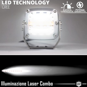 2 Faros LED Adicionales para Vehículos HOMOLOGADOS | 60W, 8000LM, Luz Blanca +430MT | Plata
