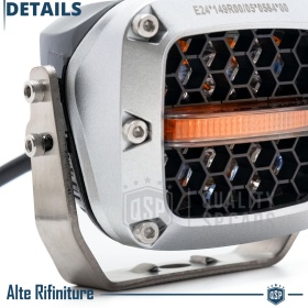 2 Faros LED Adicionales para Vehículos HOMOLOGADOS | 60W, 8000LM, Luz Blanca +430MT | Plata