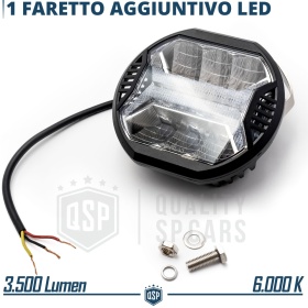 1 Faro LED DRL Adicional para Vehículos HOMOLOGADO, Negro | 35W, 3.500LM, Luz Potente +350MT