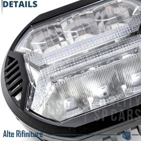 1 Faro LED DRL Adicional para Vehículos HOMOLOGADO, Negro | 35W, 3.500LM, Luz Potente +350MT