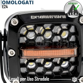 4 Faros LED Adicionales para Vehículos HOMOLOGADOS | 120W, 16000LM, Potente Luz 430MT | Negro