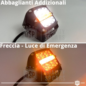 4 Faros LED Adicionales para Vehículos HOMOLOGADOS | 120W, 16000LM, Potente Luz 430MT | Negro