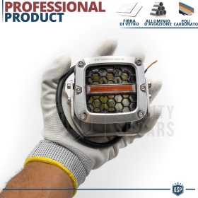 4 Faros LED Adicionales para Vehículos HOMOLOGADOS | 120W, 16000LM, Luz Blanca +430MT | Plata