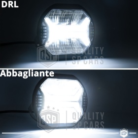 2 Faros LED DRL Adicionales para Vehículos HOMOLOGADOS, Negros | 70W, 7.000LM, Luz Potente +350MT