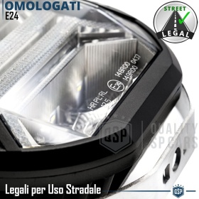2 Faros LED DRL Adicionales para Vehículos HOMOLOGADOS, Negros | 70W, 7.000LM, Luz Potente +350MT
