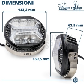 2 Faros LED DRL Adicionales para Vehículos HOMOLOGADOS, Negros | 70W, 7.000LM, Luz Potente +350MT
