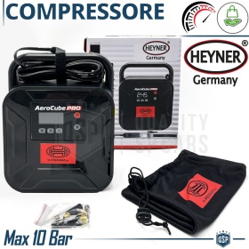 COMPRESOR Portátil para Coche PROFESIONAL Heyner GERMANY | POTENTE Presión Max 10bar