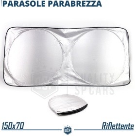 Parasol Plegable Coche para Parabrisas Delantero Interior con Estructura de ACERO | 150x70