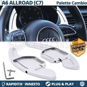 2 Levas de Volante para AUDI A6 ALLROAD (C7) | Levas de Cambio en Aluminio Silver