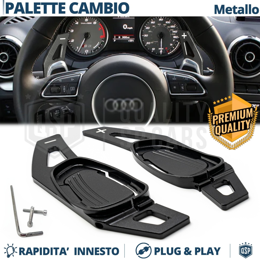 2 Steering Wheel Paddle Shift for AUDI | Black Aluminum Paddle Shifters | Professional 2 Steering Wheel Paddle Shift for AUDI | Black Aluminum Paddle Shifters | Professional