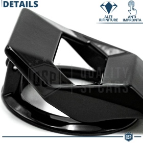 Cubierta Botón Start Stop para Coches, Cubierta Pulsador Arranque Aluminio NEGRO Estilo Lambo