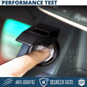 Cubierta Botón Start Stop para Coches, Cubierta Pulsador Arranque Aluminio NEGRO Estilo Lambo