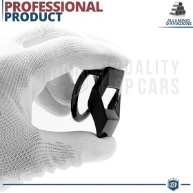 Cubierta Botón Start Stop para Coches, Cubierta Pulsador Arranque Aluminio NEGRO Estilo Lambo