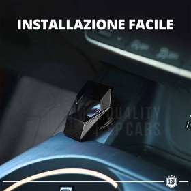Cubierta Botón Start Stop para Coches, Cubierta Pulsador Arranque Aluminio NEGRO Estilo Lambo