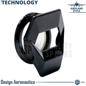 Cubierta Botón Start Stop para Coches, Cubierta Pulsador Arranque Aluminio NEGRO Estilo Lambo
