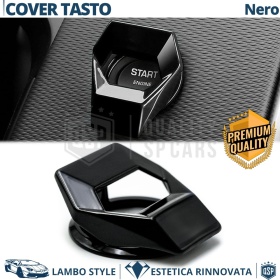 Cubierta Botón Start Stop para Coches, Cubierta Pulsador Arranque Aluminio NEGRO Estilo Lambo