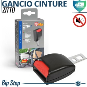 Hebilla de Cinturón de Seguridad ANTI ALARMA Extensión 7 cm para Transporte Mercancías y Animales