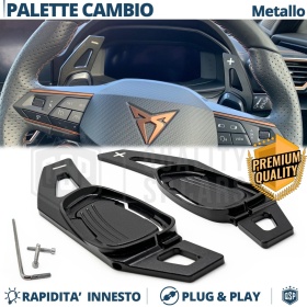 2 Levas de Volante para Cupra Leon, Ateca, Formentor | Levas de Cambio en Aluminio Negro