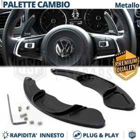 2 Levas de Volante para VOLKSWAGEN | Levas de Cambio en Aluminio Negro